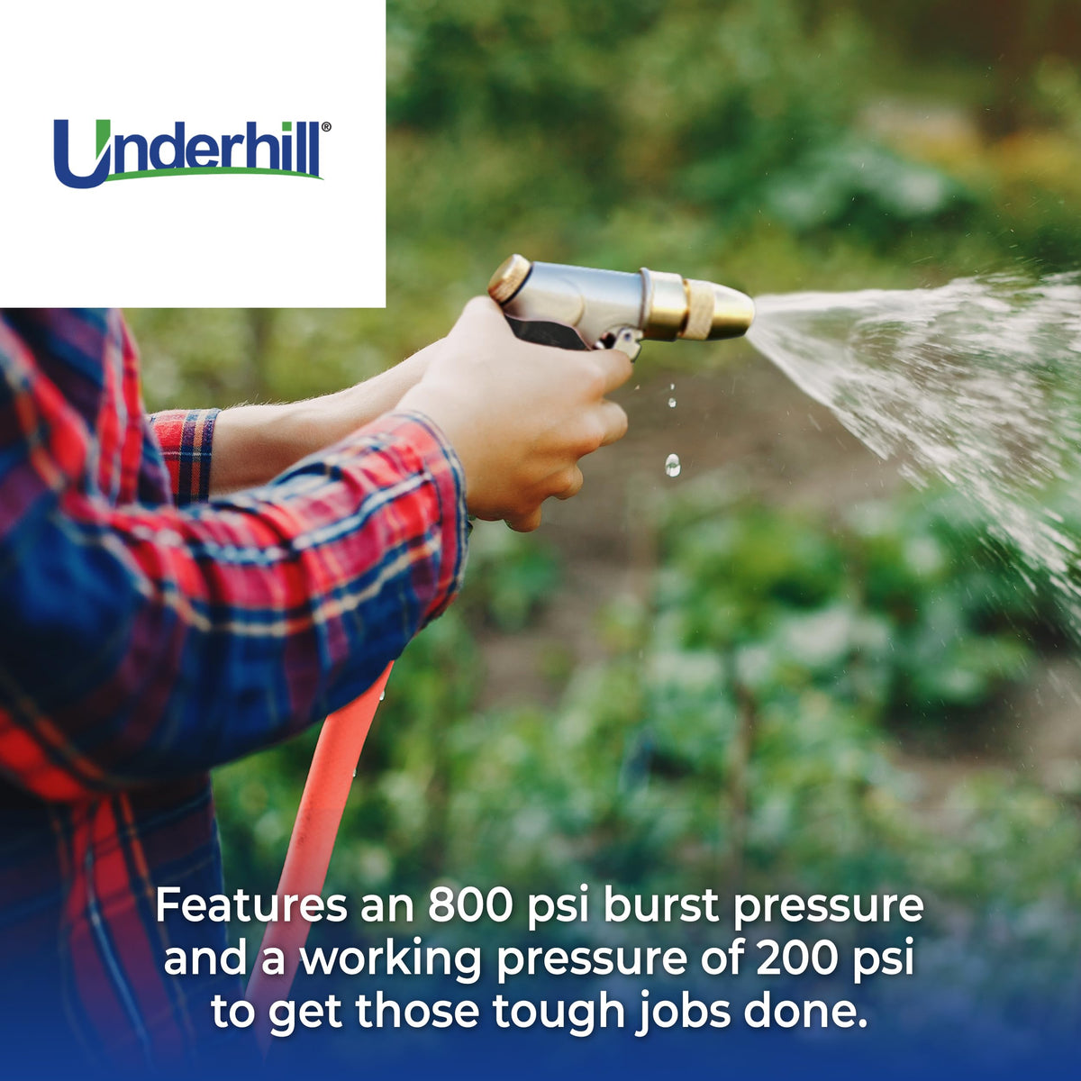 100 ft Rubber Flexible Anti-Kink Garden Water Hose P7844