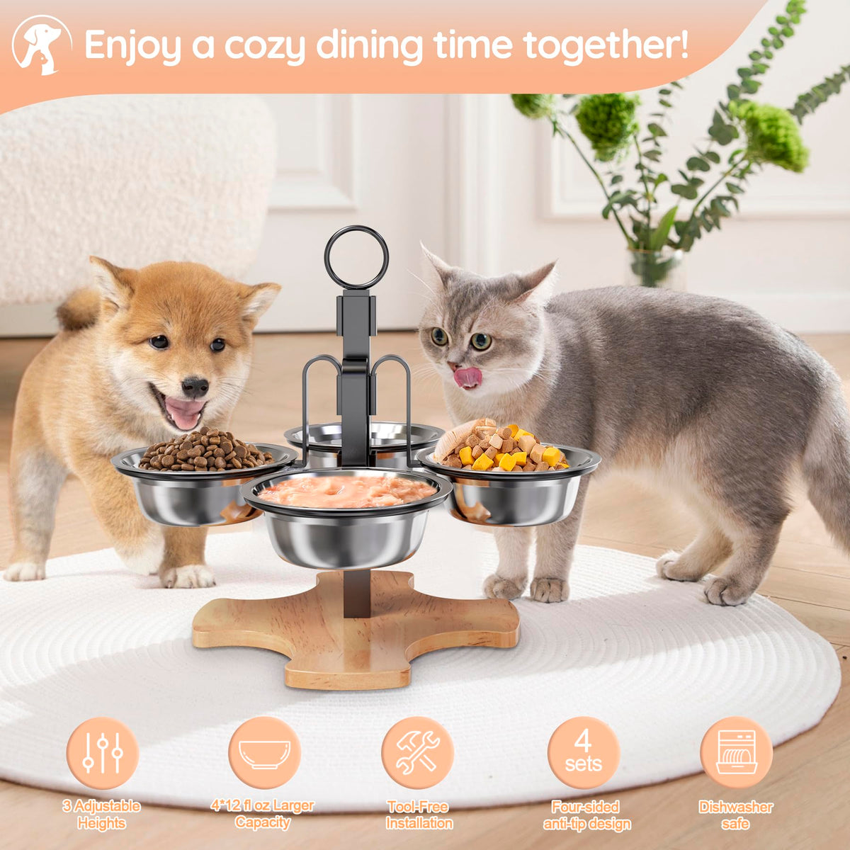 Elevated Cat Bowls with Stand Q677540