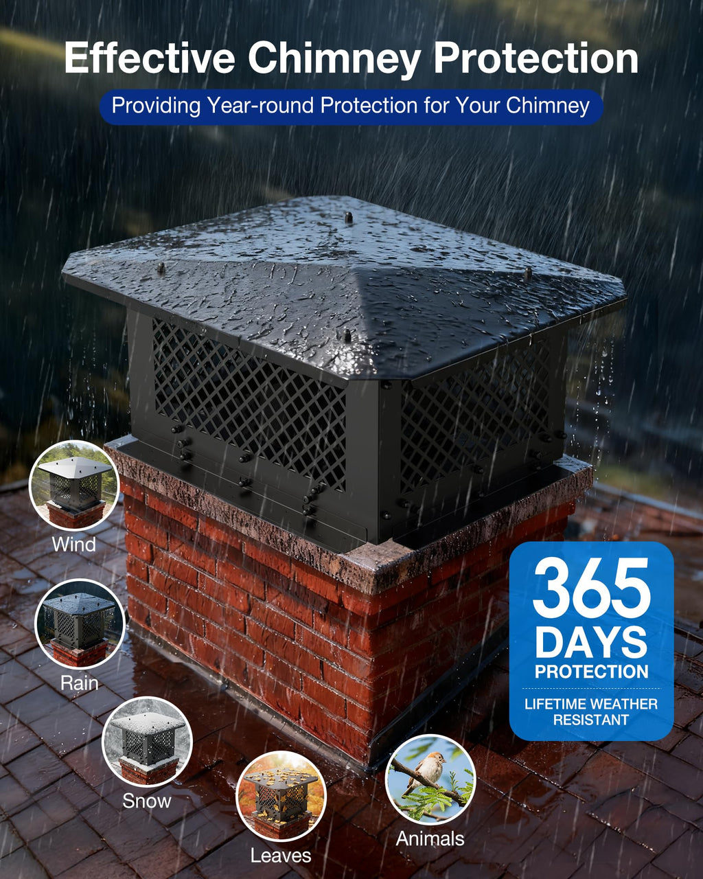 Rectangular Chimney Cap 14"x19" U2699