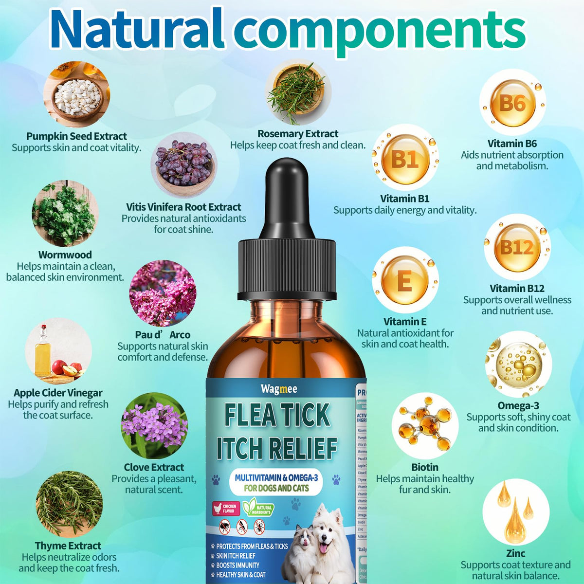 Oral Flea and Tick Prevention Drops 2 fl oz K70767