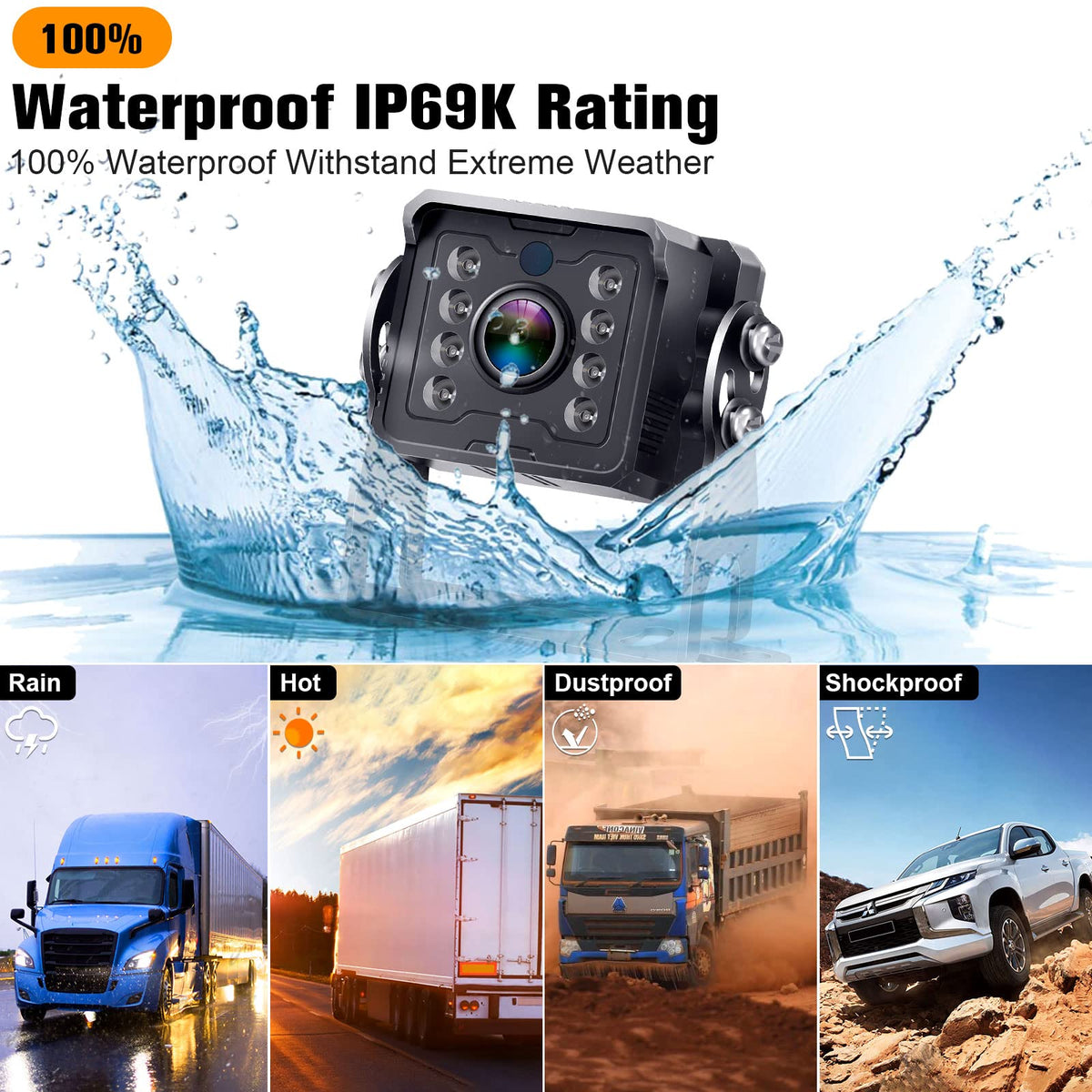 7" Split Screen Dual Backup Camera System J36855