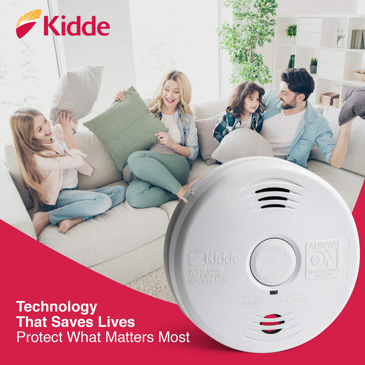 Hardwired Smoke and Carbon Monoxide Detector Alarm with Voice Warning, White N8985