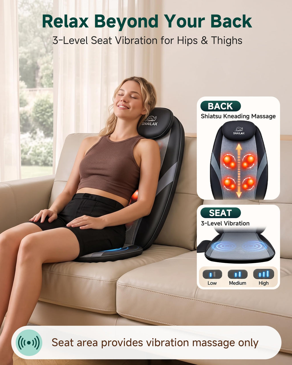 Shiatsu Back Massager with Heat Q2356