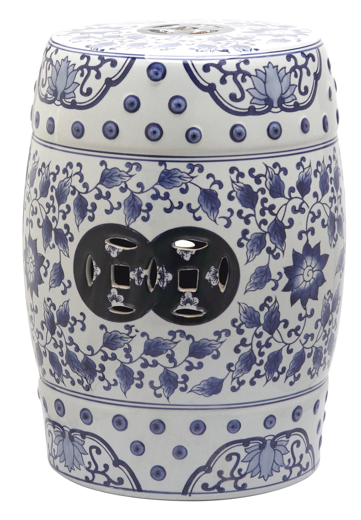 Blue White Ceramic Garden Stool R8410