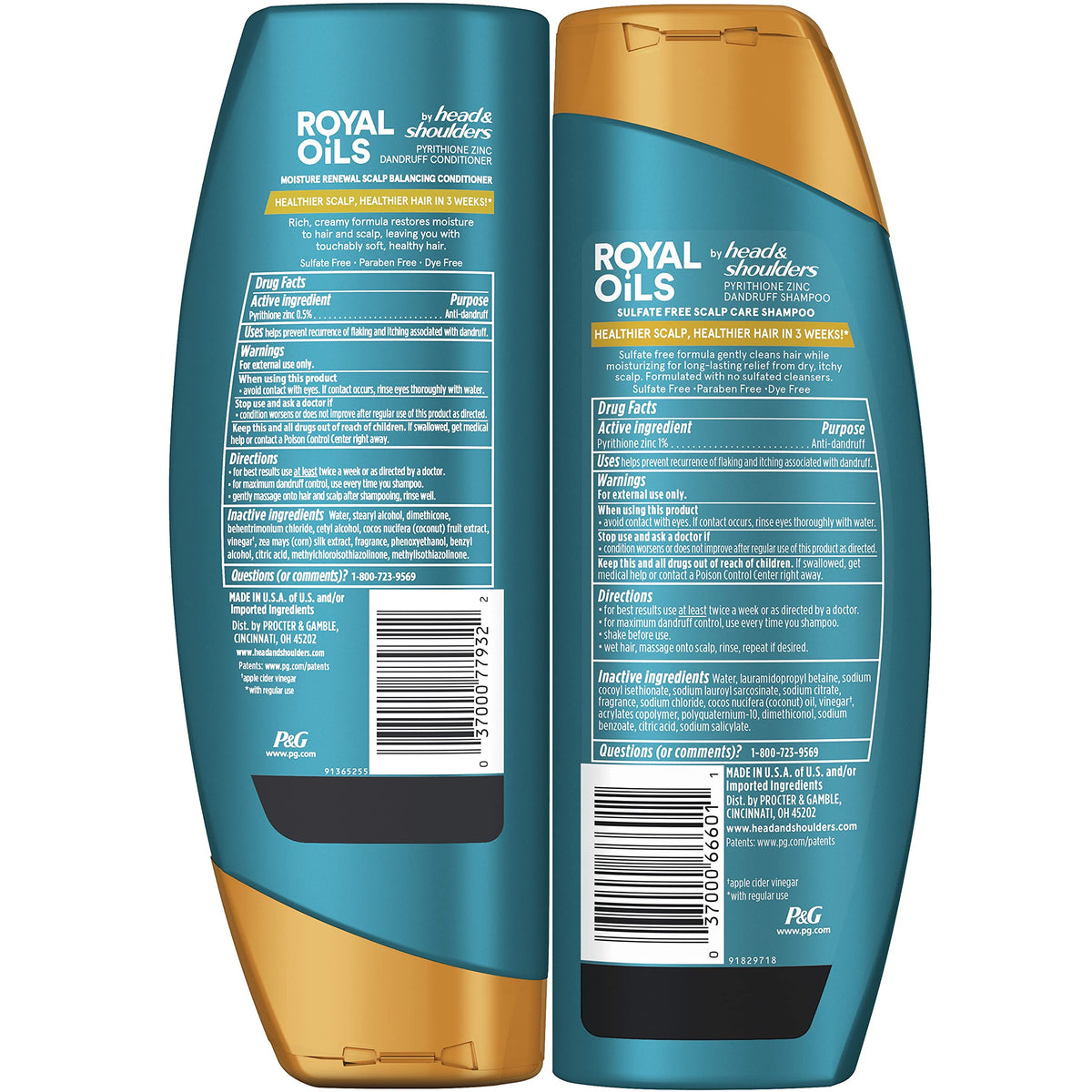 Shampoo and Conditioner Set 1% Pyrithione Zinc 12.8 fl oz C54812