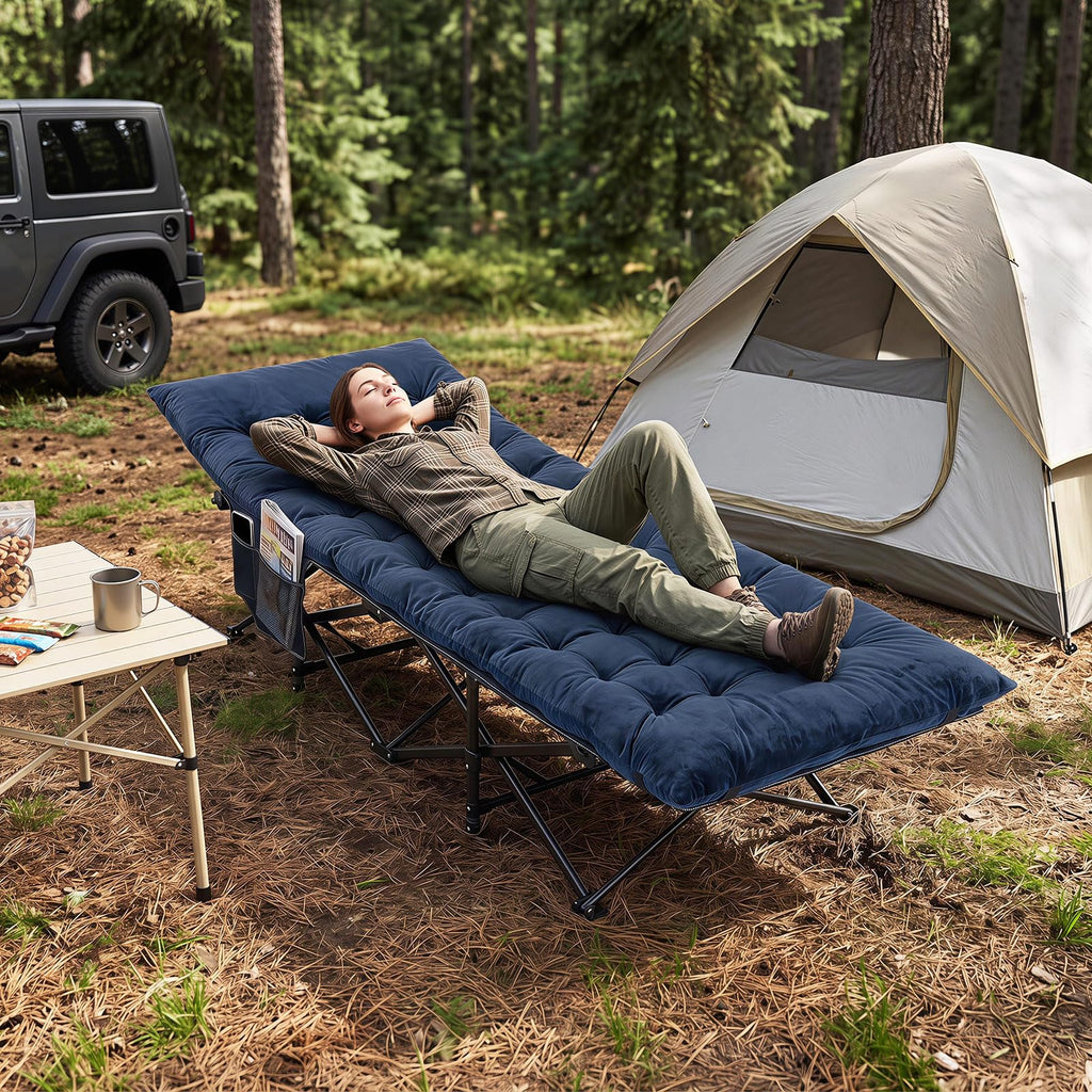 Camping Cot with Padded Mat H935475